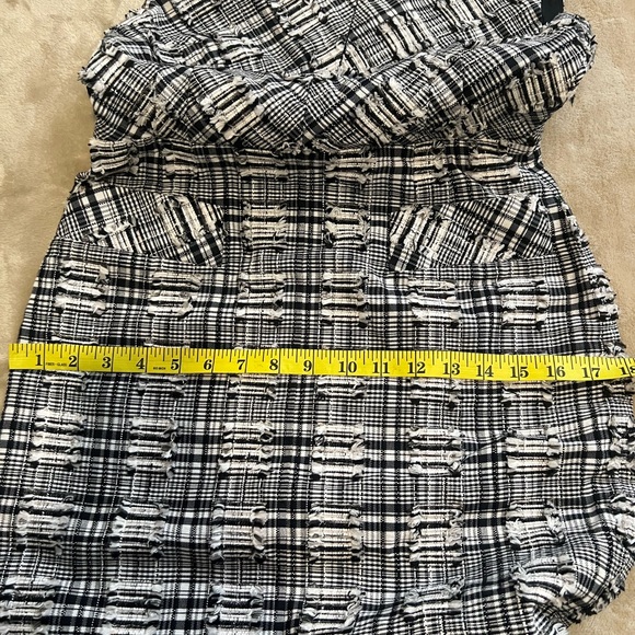 Escada Black and White Checkered Midi Dress size 34 - Picture 12 of 15